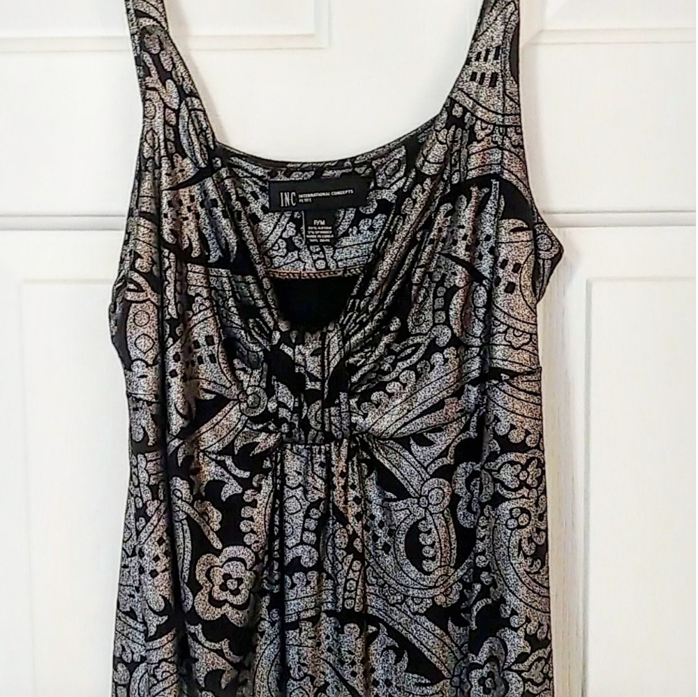 Sparkling Silver Pattern Petite Dress (or top)